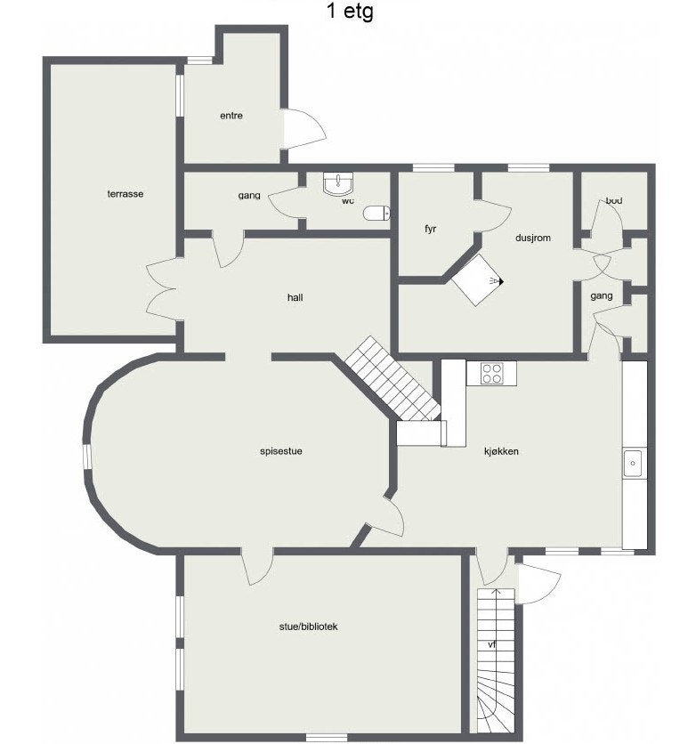 Plan 1 etg. Galleribilde