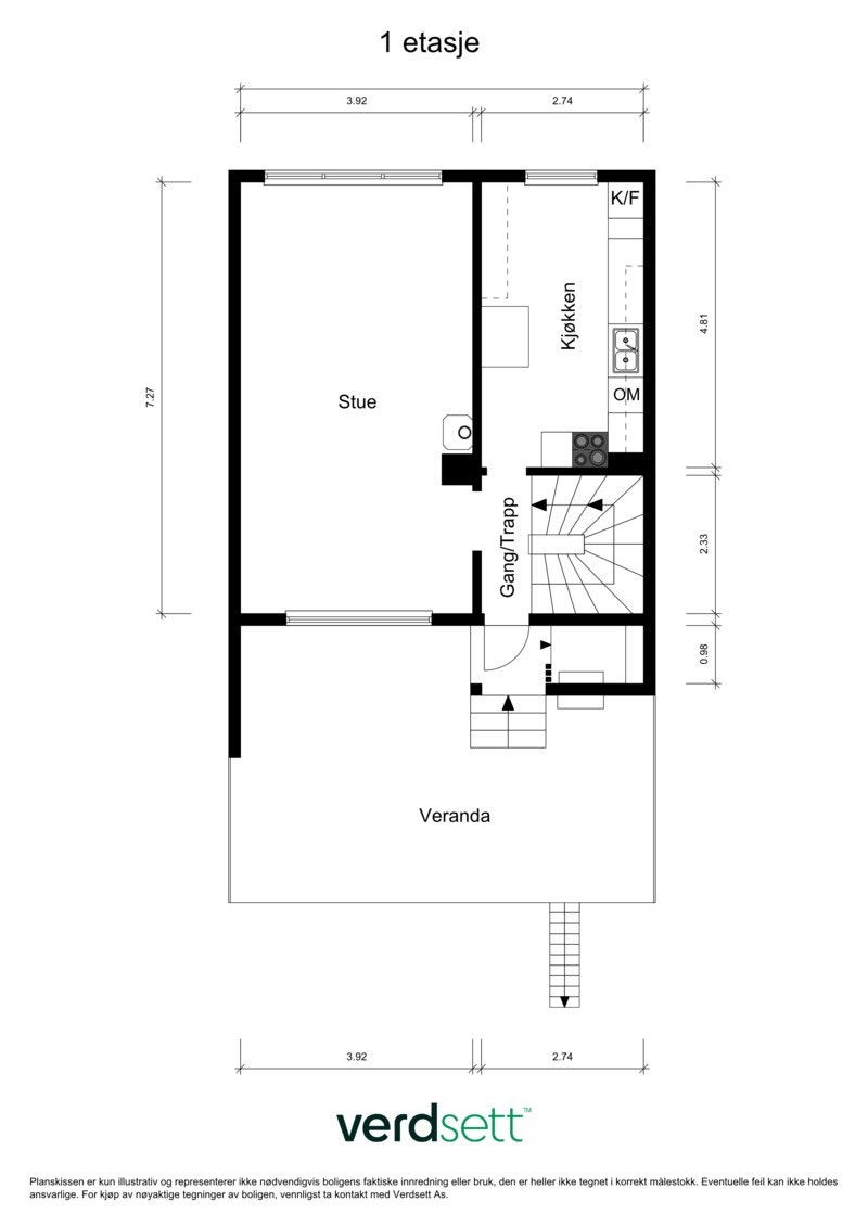 - Plantegning 1.etg - Galleribilde