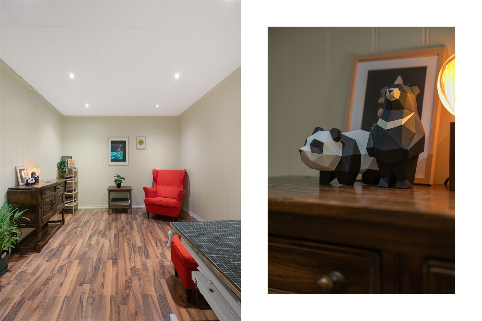 - Kontoret måler 9,9 m² (byggemeldt som entré/allrom/bod ikke godkjent til varig opphold) - Galleribilde
