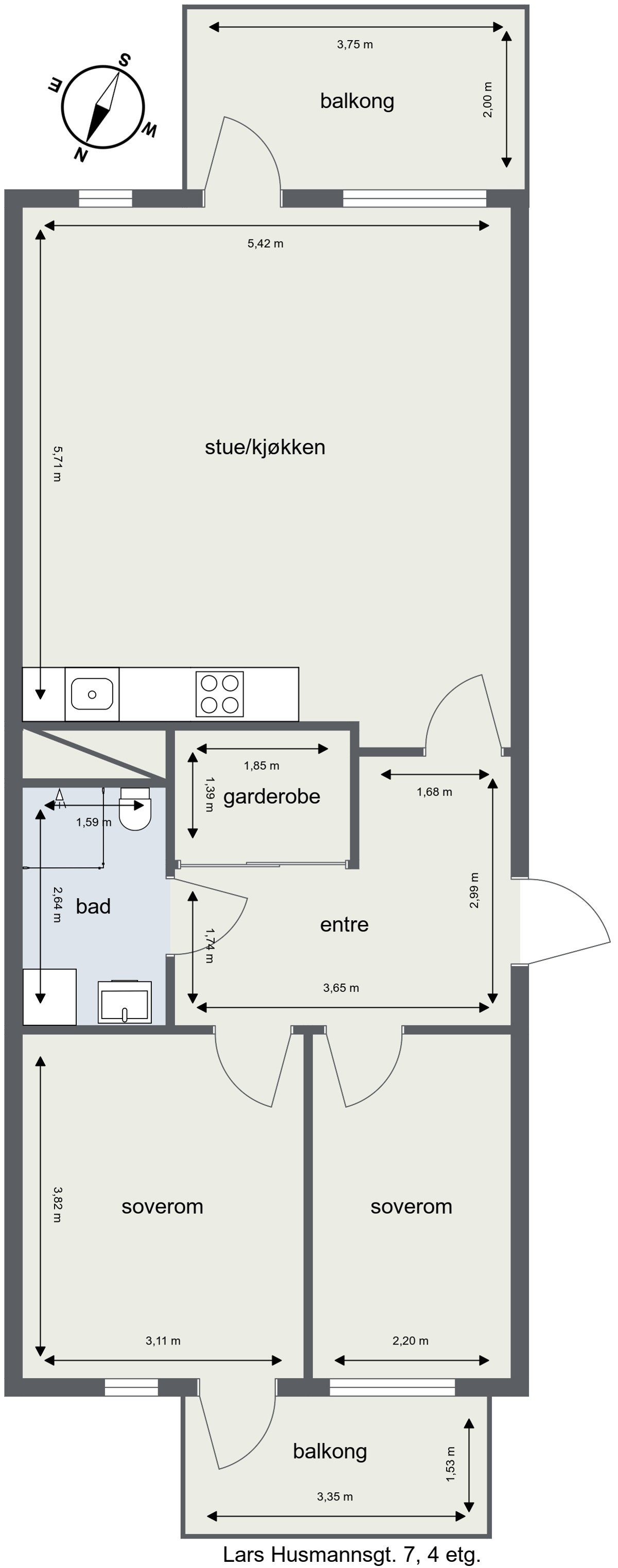 Plantegning Galleribilde