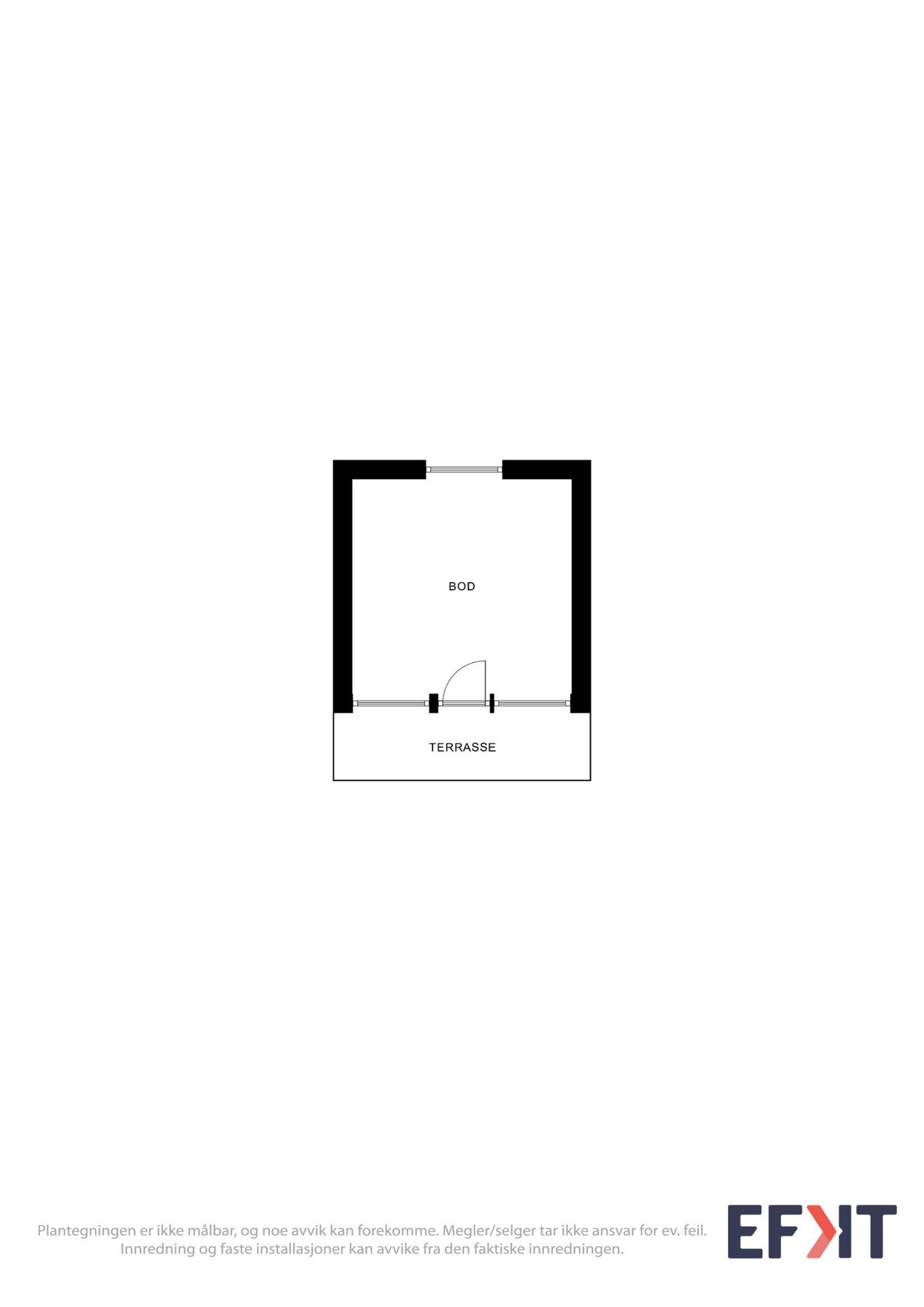 Planskisse - Hytte/anneks Galleribilde