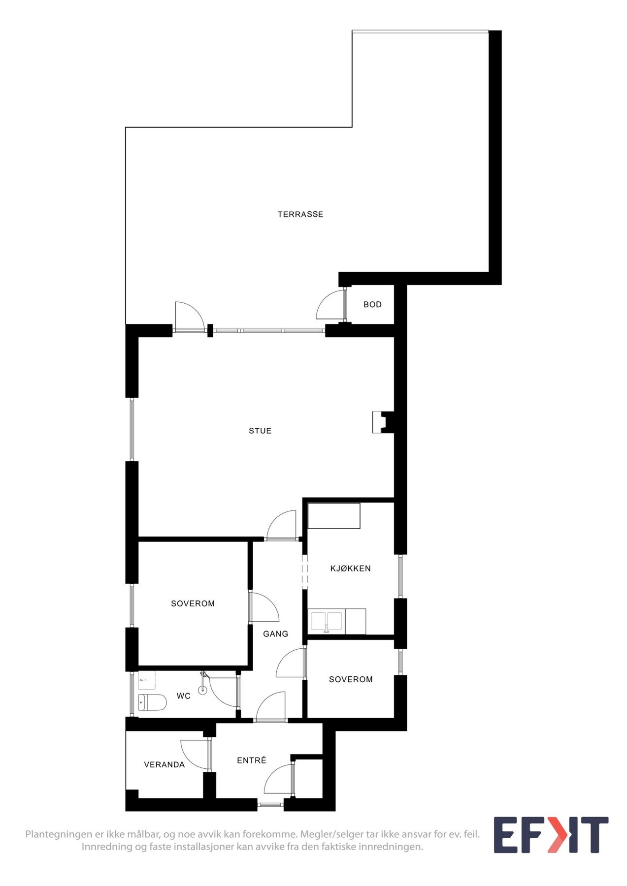Planskisse - Fritidsbolig Galleribilde