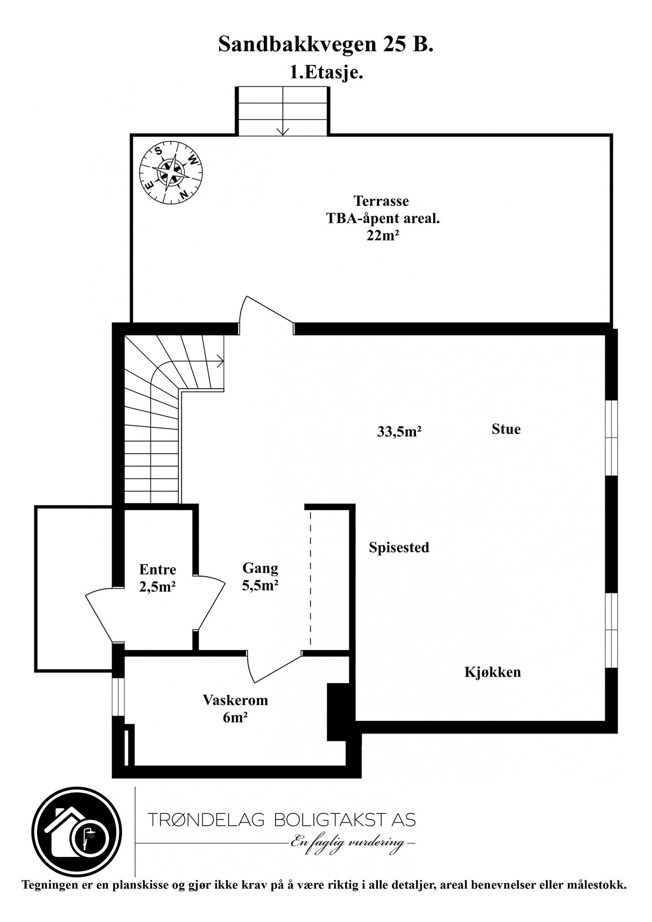 Planskisse 1. etasje. Galleribilde