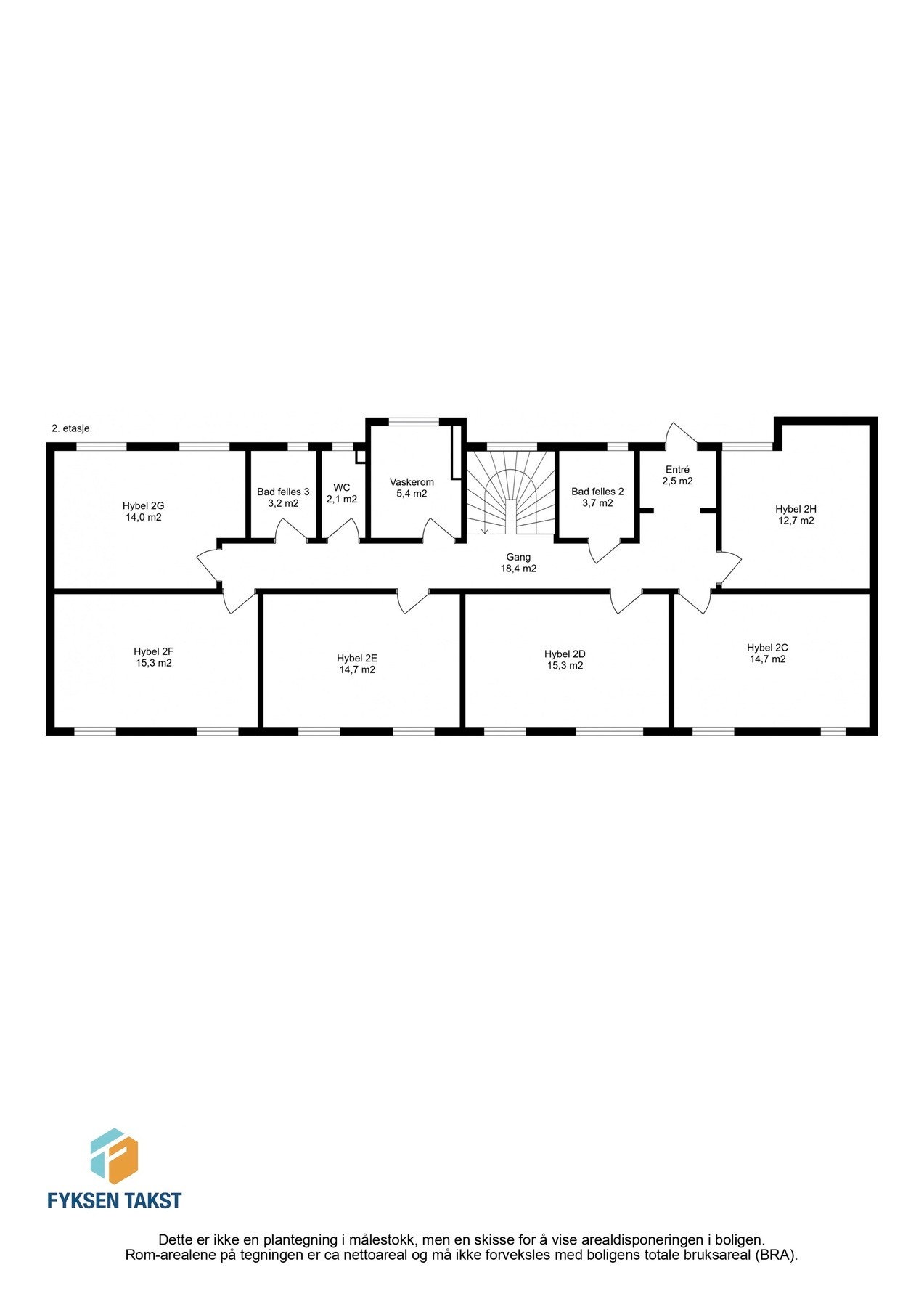 Planskisse 2 etasje Galleribilde