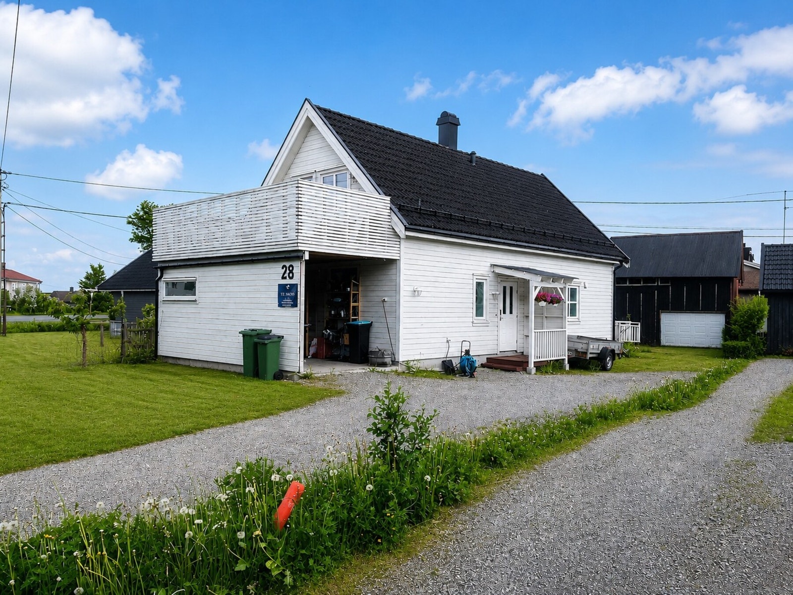 Videre er det parkering i carport og parkering på egen tomt. Galleribilde