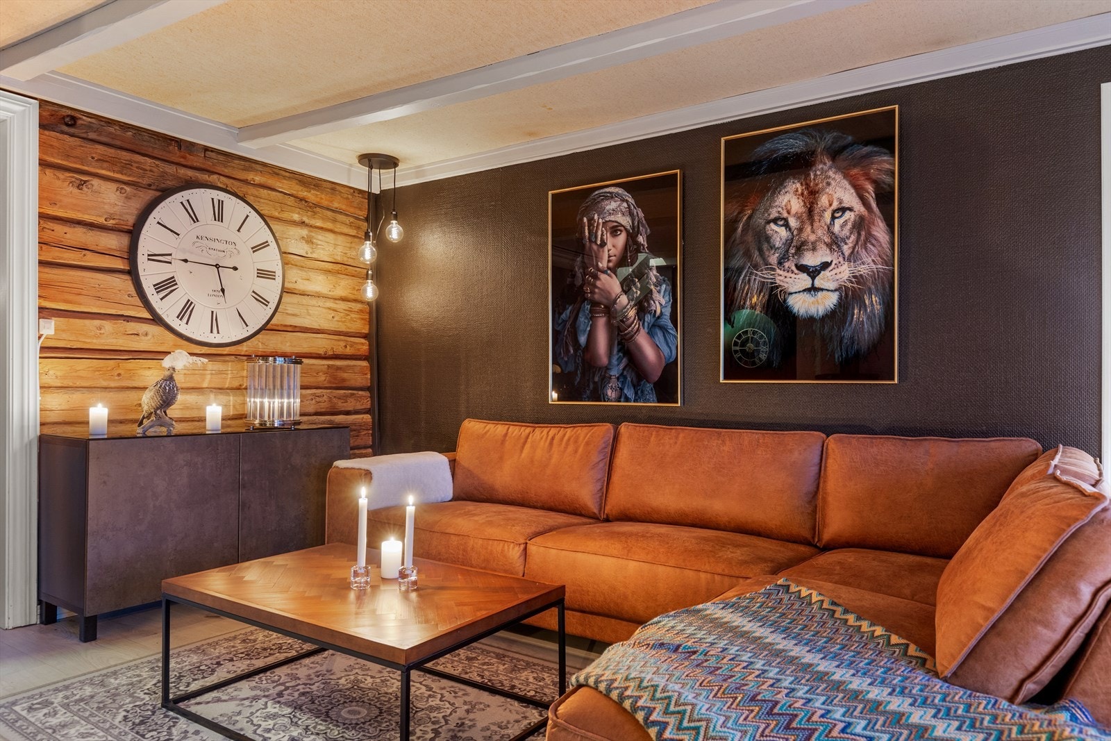 Her er det god plass til sofa og bord. Galleribilde