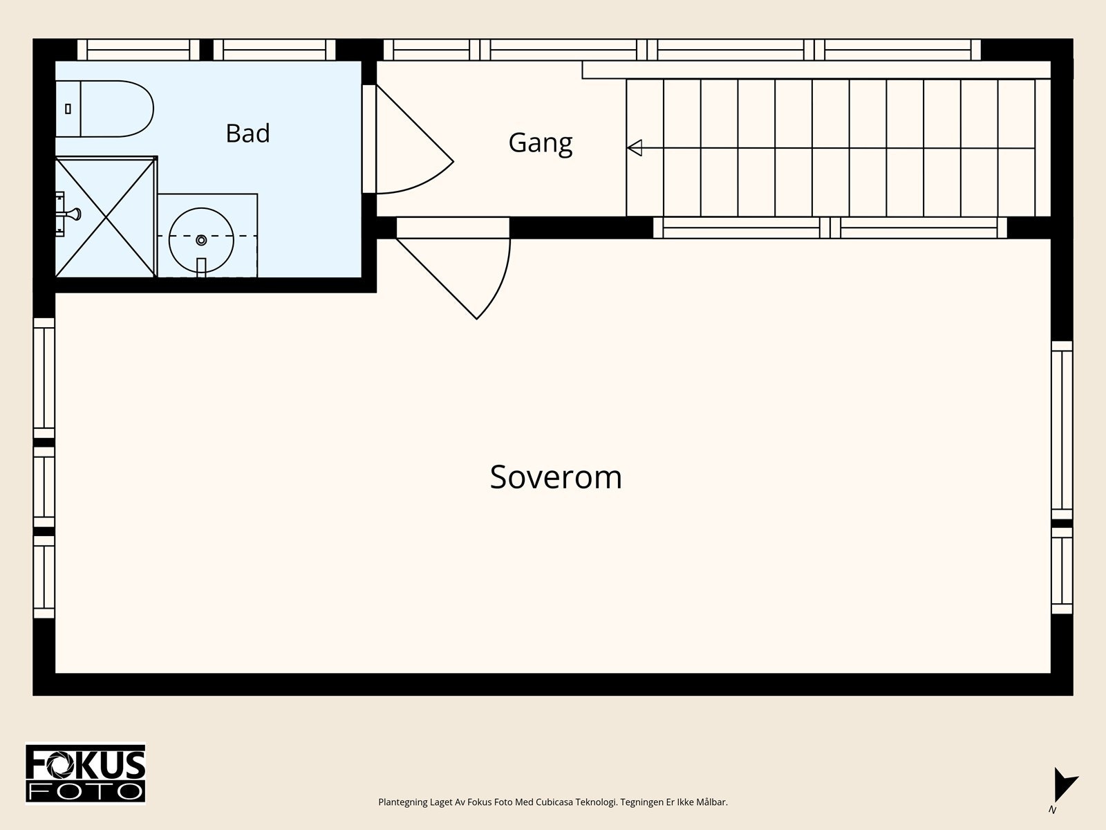 Plantegning 3.etasje - muligheter for å lage hybel/ utleiedel Galleribilde