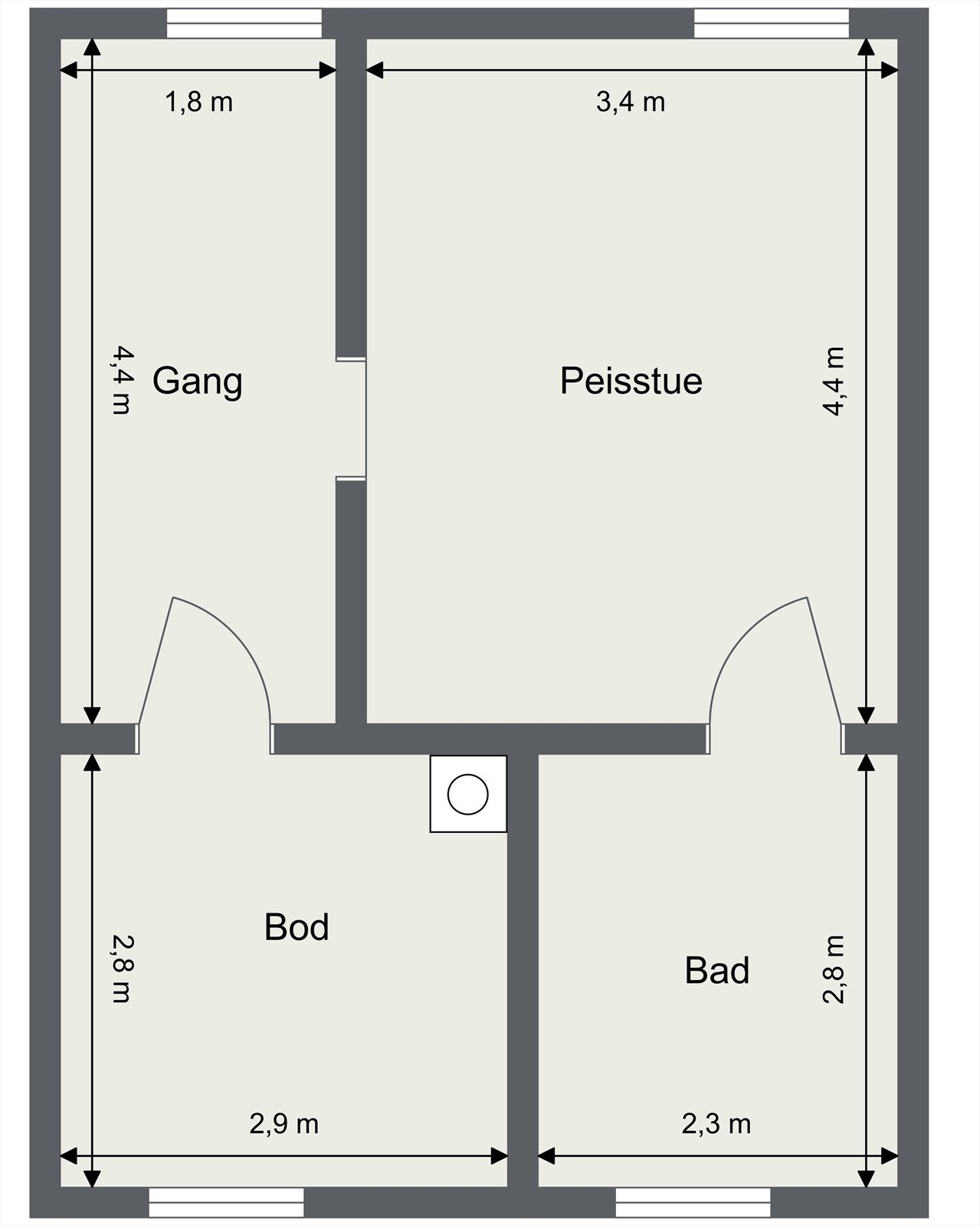 Plantegning kjeller Galleribilde