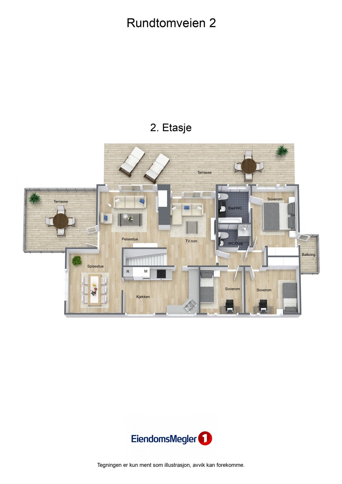 Rundtomveien 2 - 3D - 2. Etasje Galleribilde
