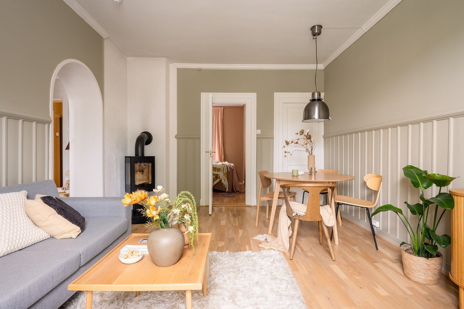 Den sosiale stuen gir gode muligheter for innredning i ulike soner. Galleribilde