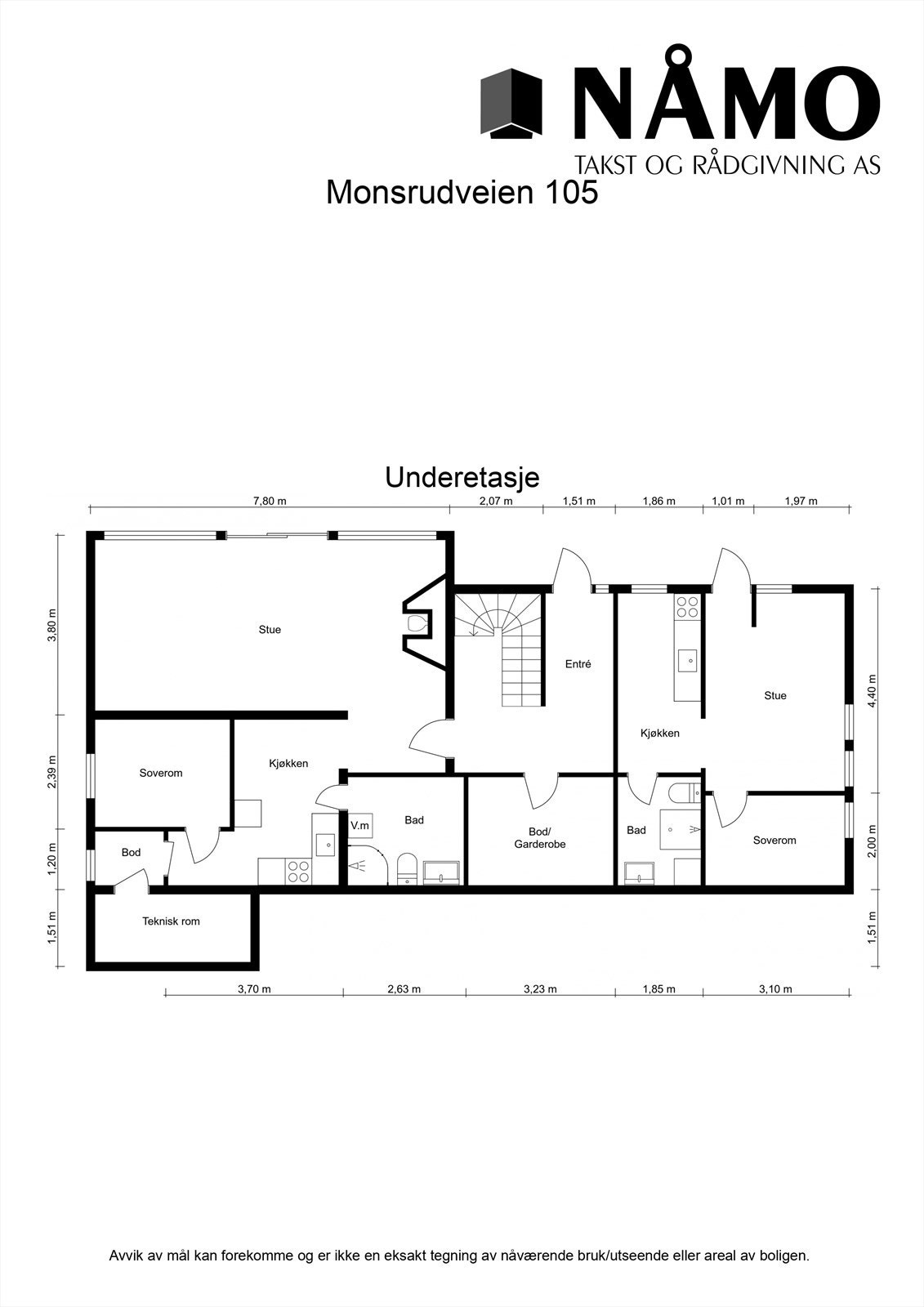 Plantegning underetasje. Galleribilde