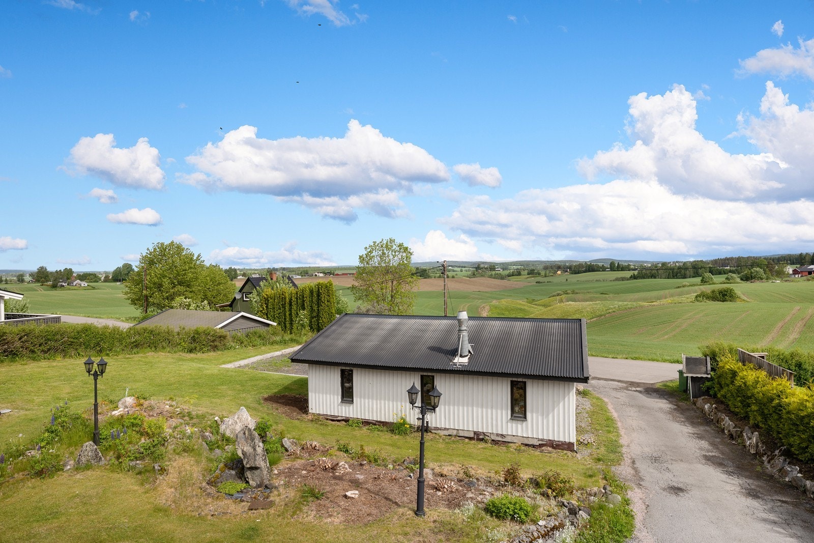 Upåklagelig utsikt til vakkert åkerlandskap. Galleribilde