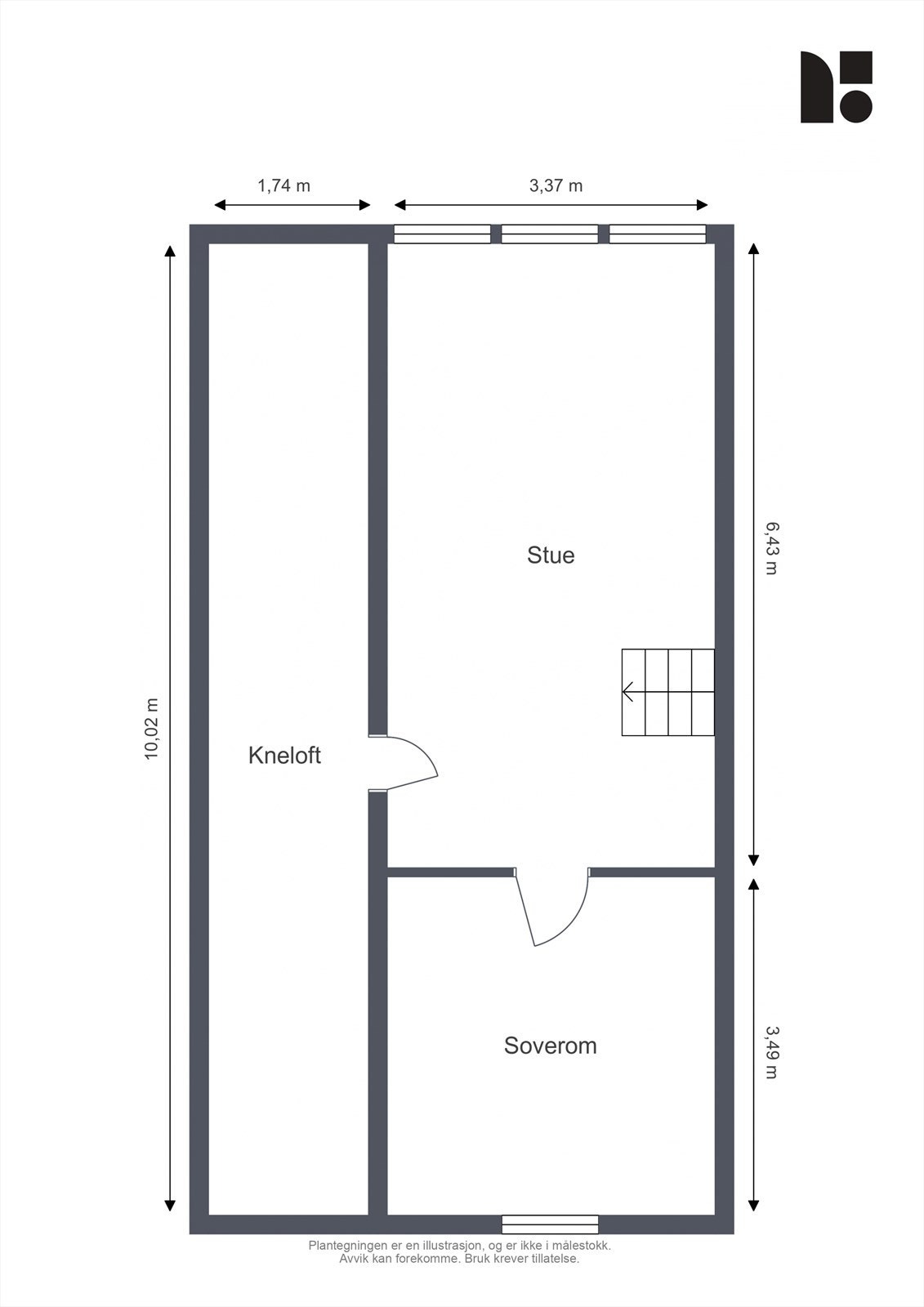 Planskisse loft Galleribilde