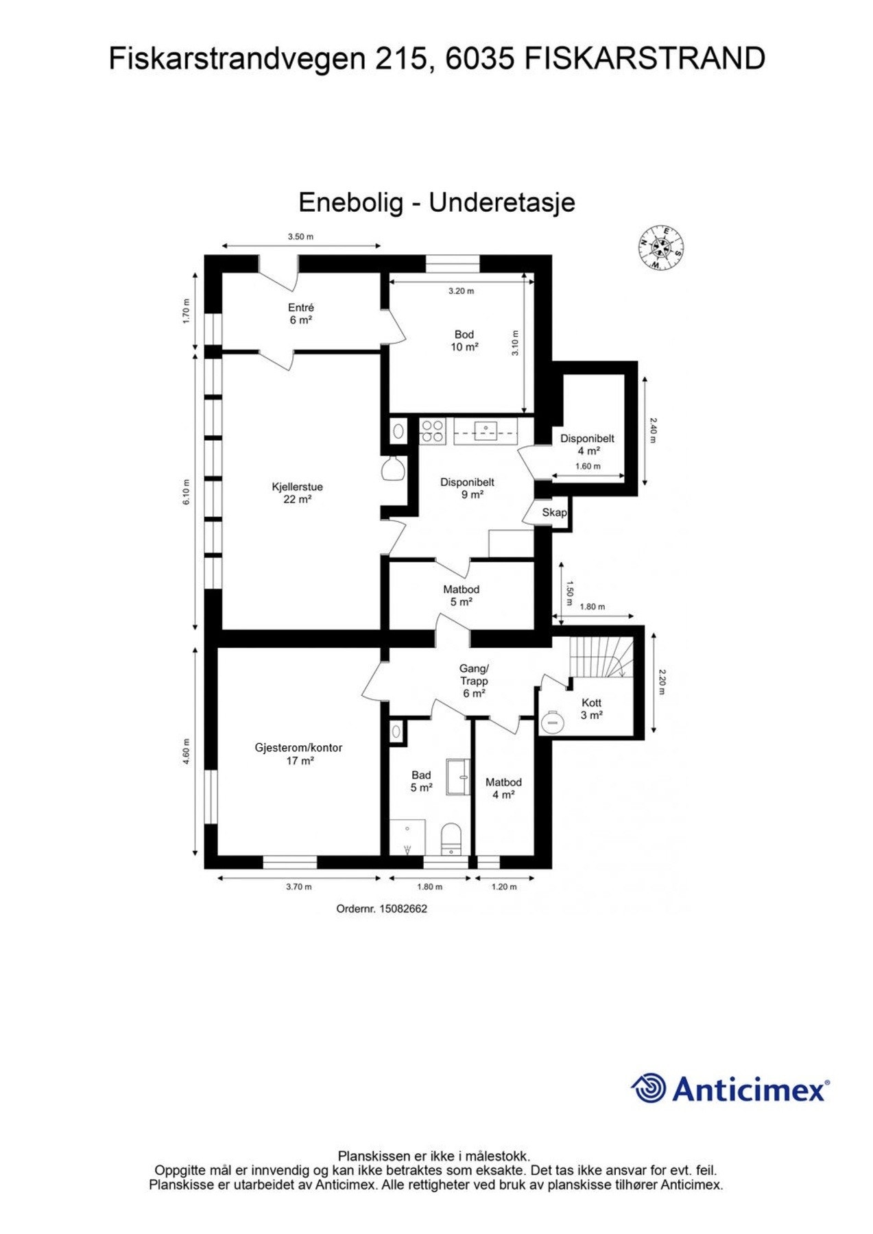 Plantegning underetasje. Galleribilde