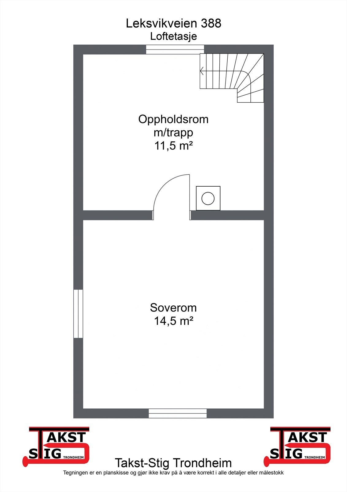 Planskisse loft Galleribilde