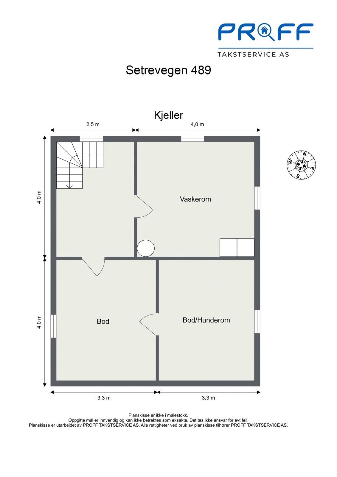 Plantegning - kjeller. Galleribilde