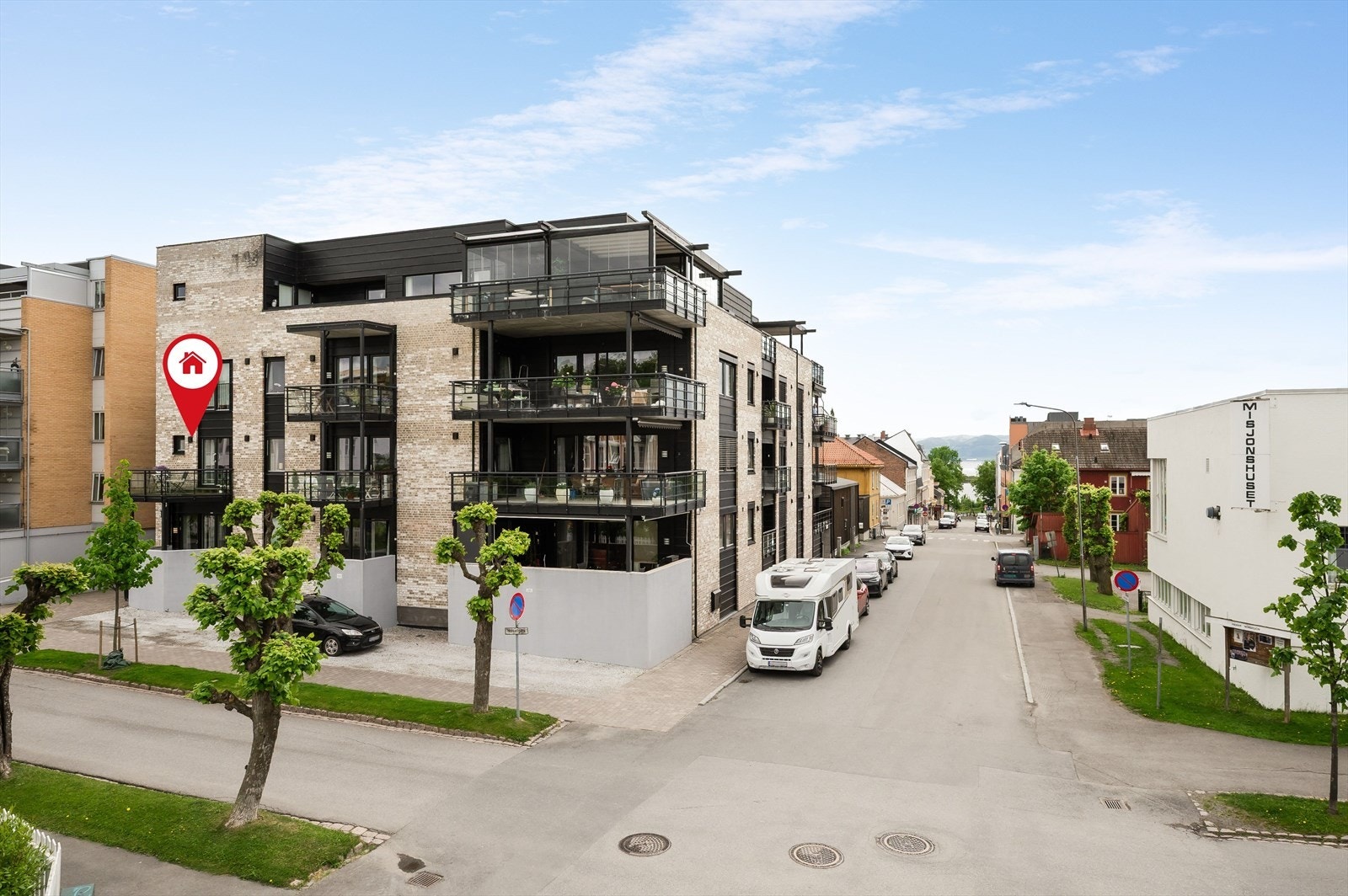 Leiligheten har en meget sentral beliggenhet i Hamar sentrum. Galleribilde