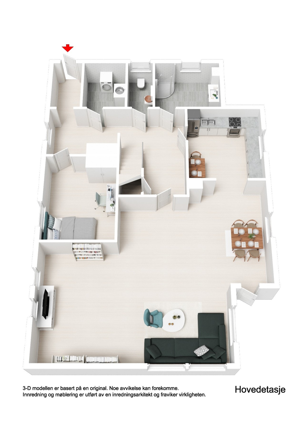 Plantegning 1.etg. Galleribilde