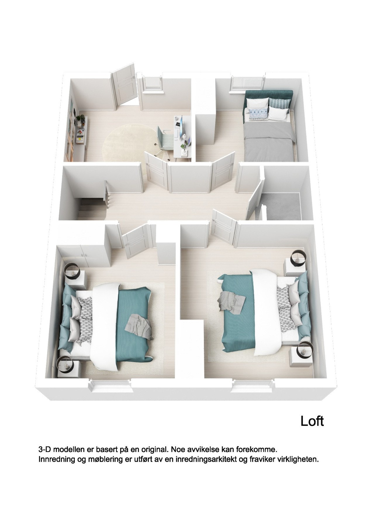Plantegning loft Galleribilde