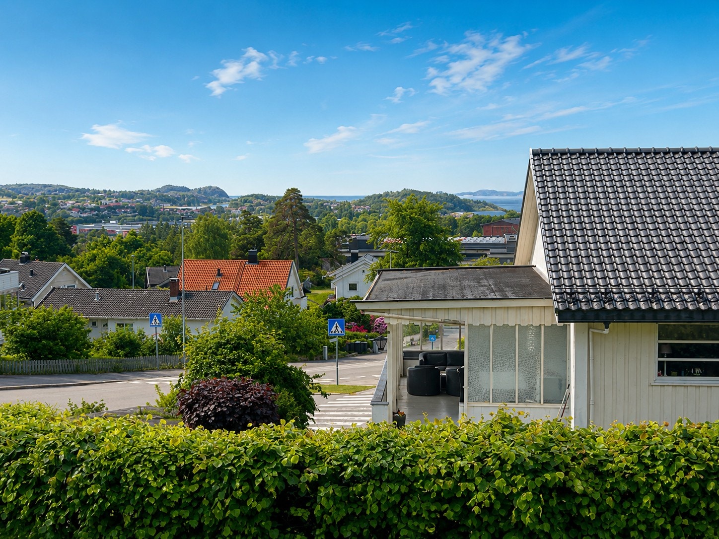 Fin utsikt fra balkongen Galleribilde