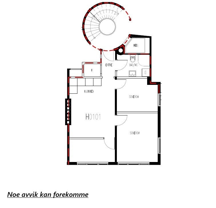 Plantegning - Noe avvik kan forekomme Galleribilde