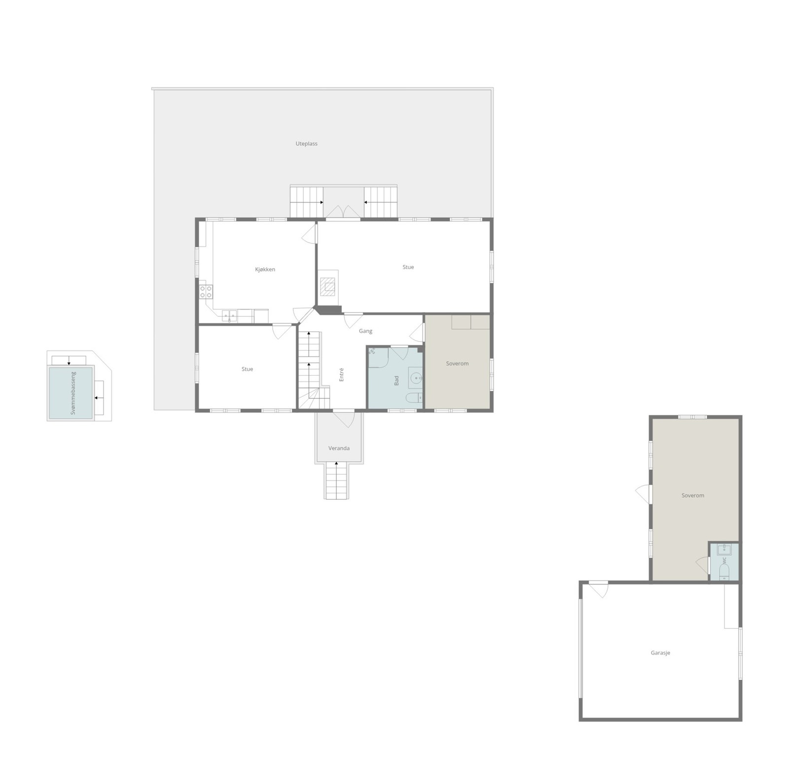 Planillustrasjon hovedetasje Galleribilde