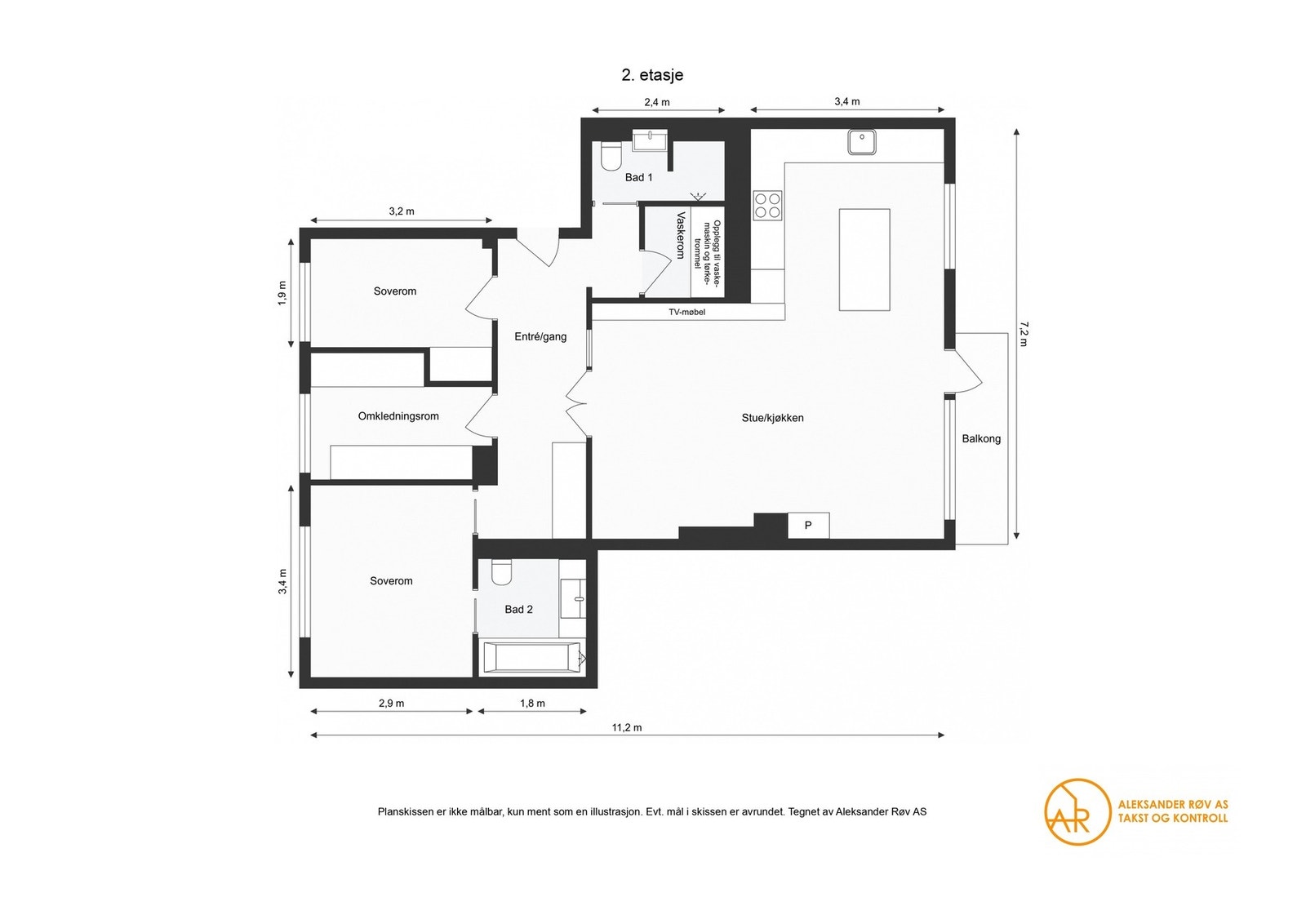 Plantegning 2. etasje Galleribilde