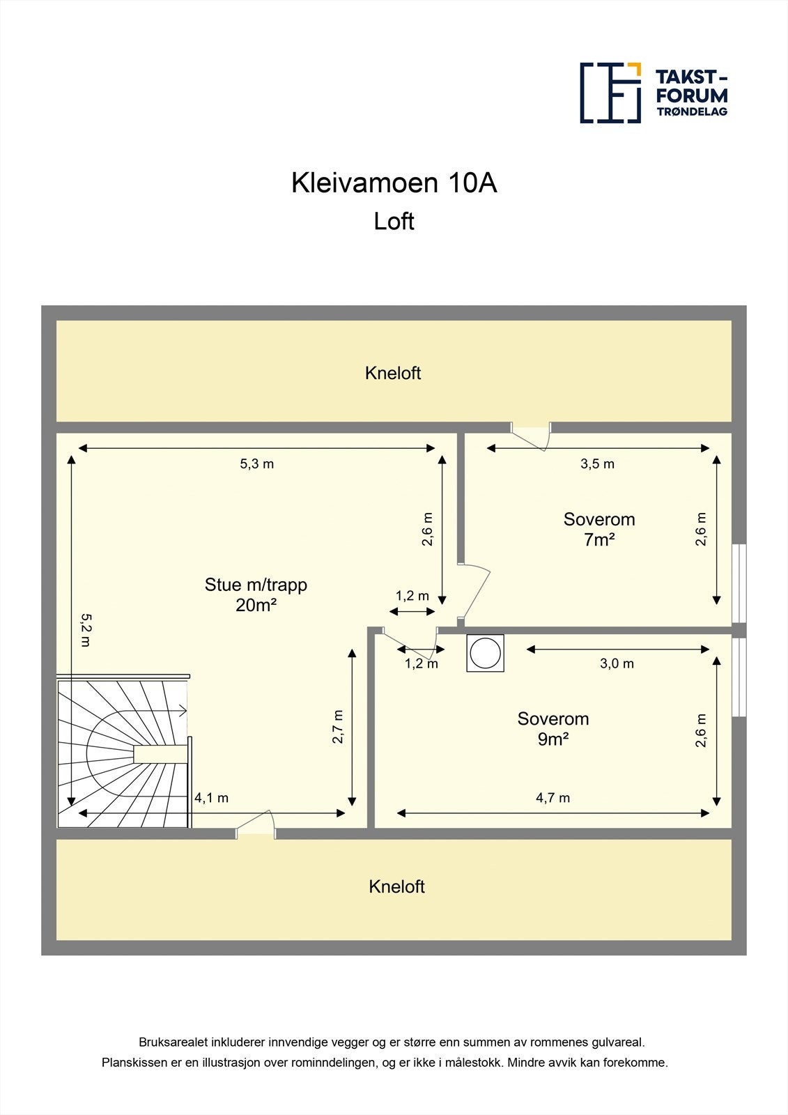 Planskisse loft Galleribilde