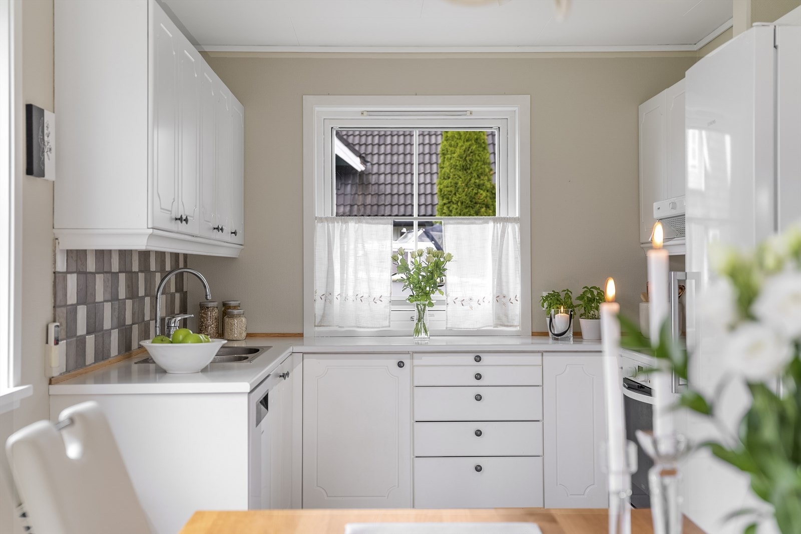 Kjøkkenet er på 9,5m². Galleribilde