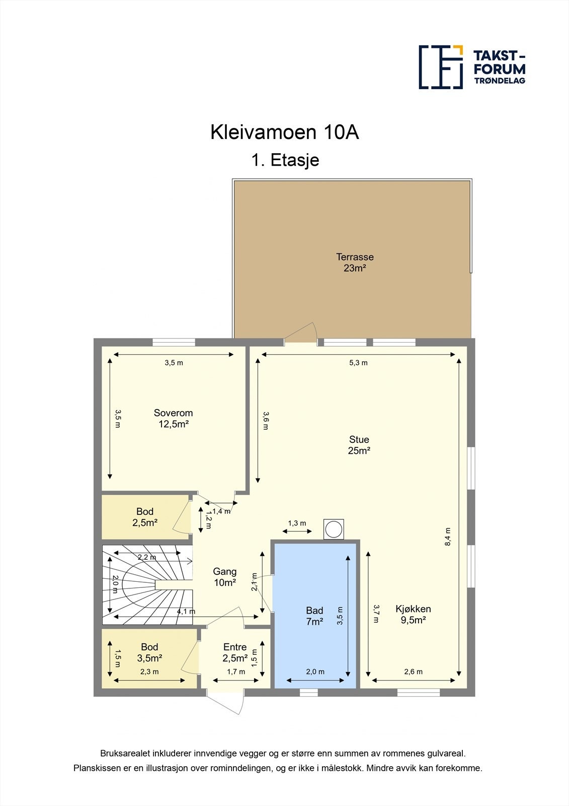 Planskisse 1. etasje Galleribilde