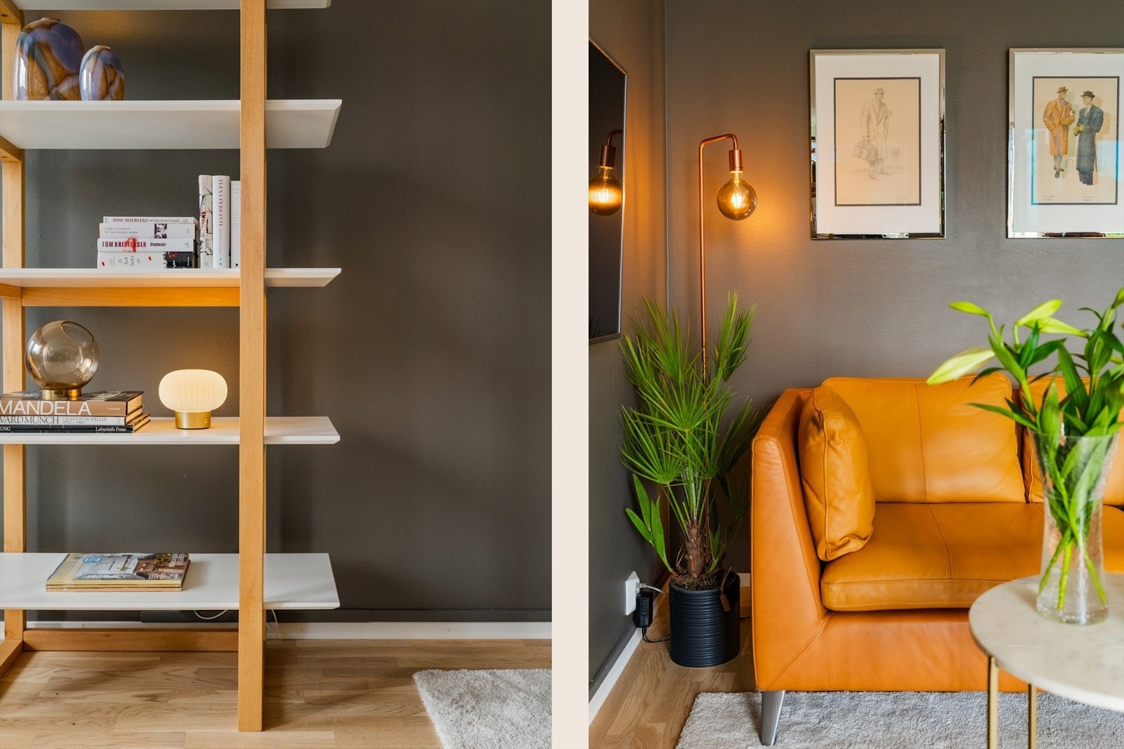 Store vindusflater slipper inn rikelig med naturlig lys gjennom dagen og bidrar til en åpen og luftig atmosfære. Galleribilde