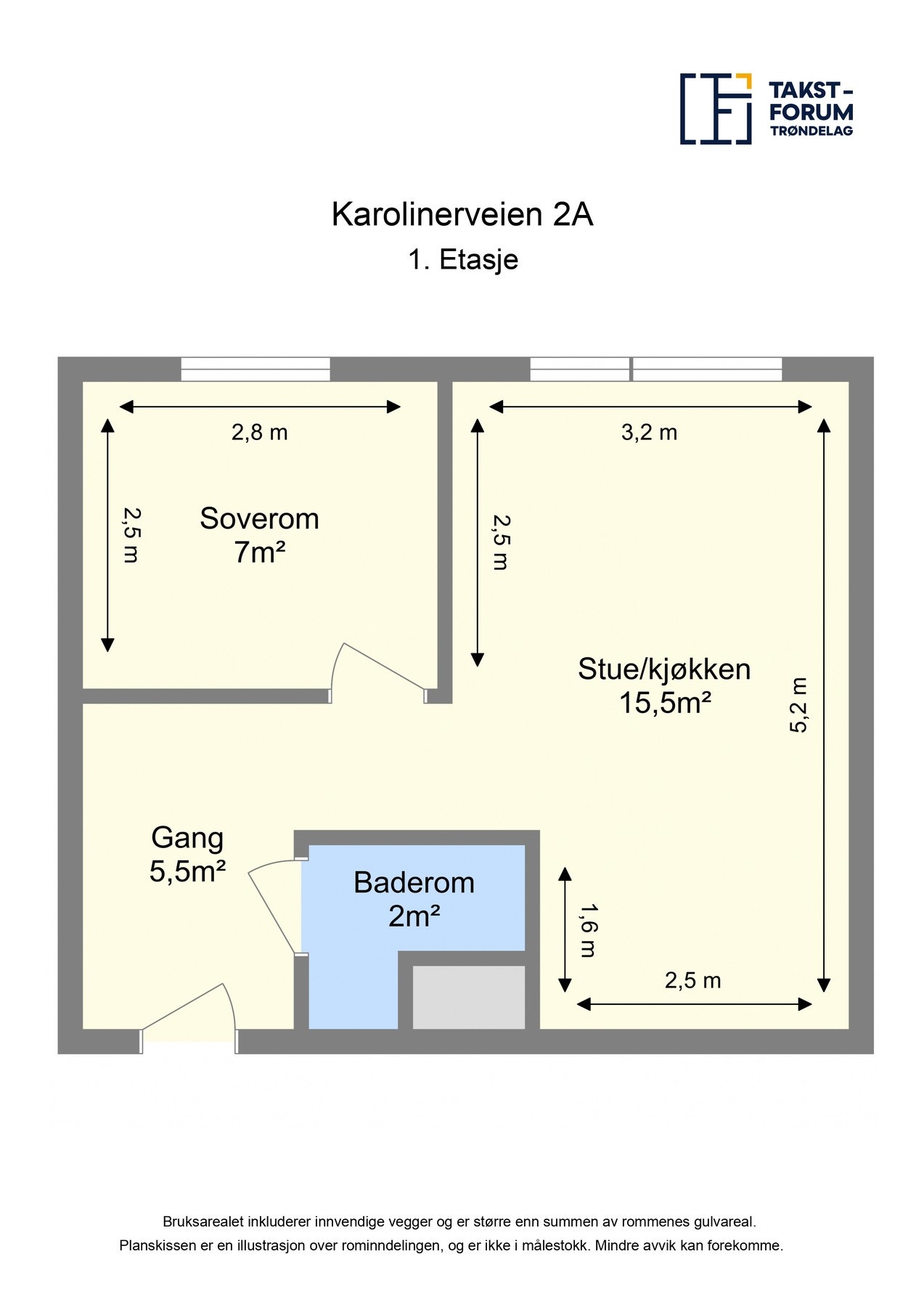 Planskisse 1.etg. Galleribilde