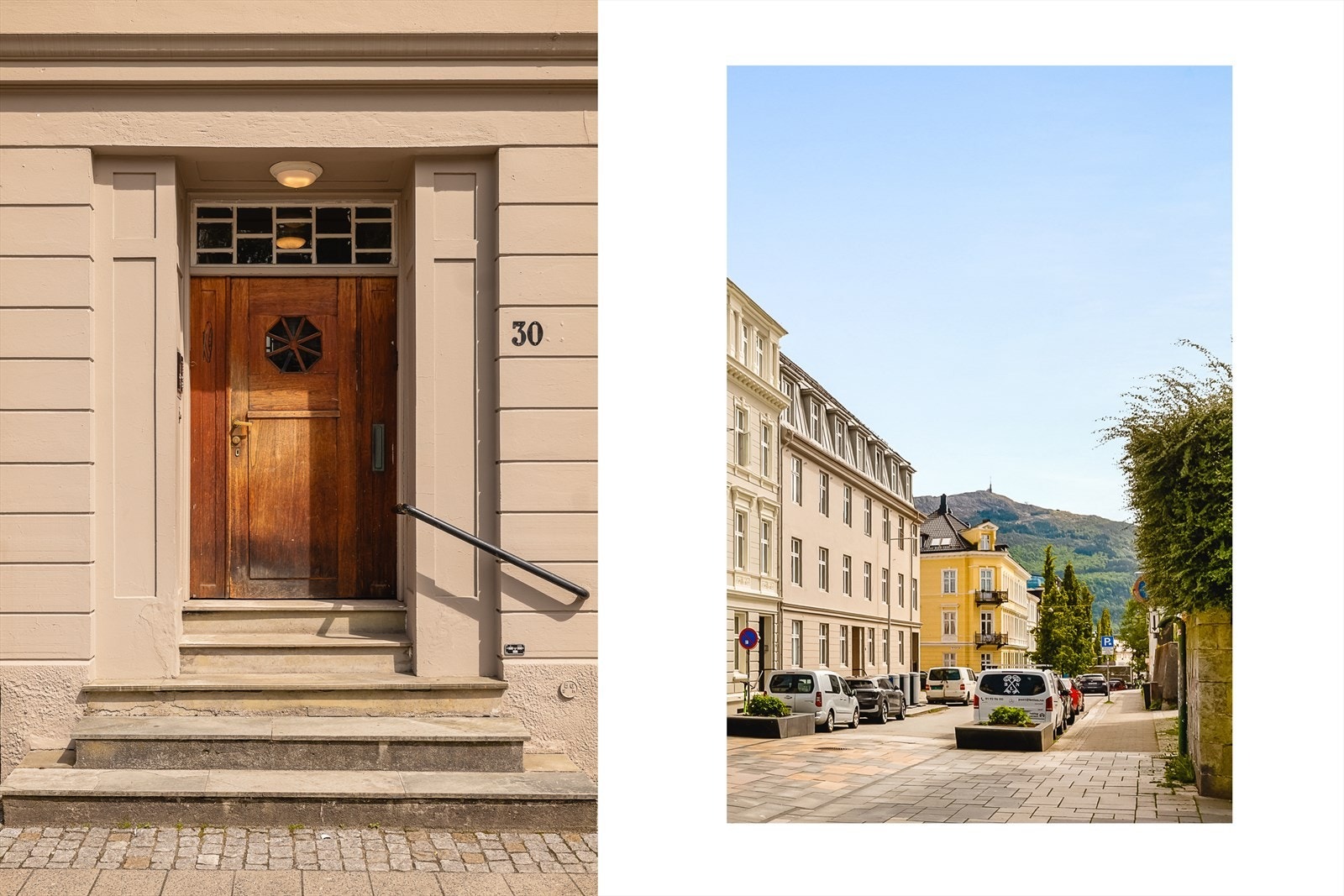 Eiendommen ligger sentralt til i en klassisk bygård i Rosenbergsgaten. Galleribilde