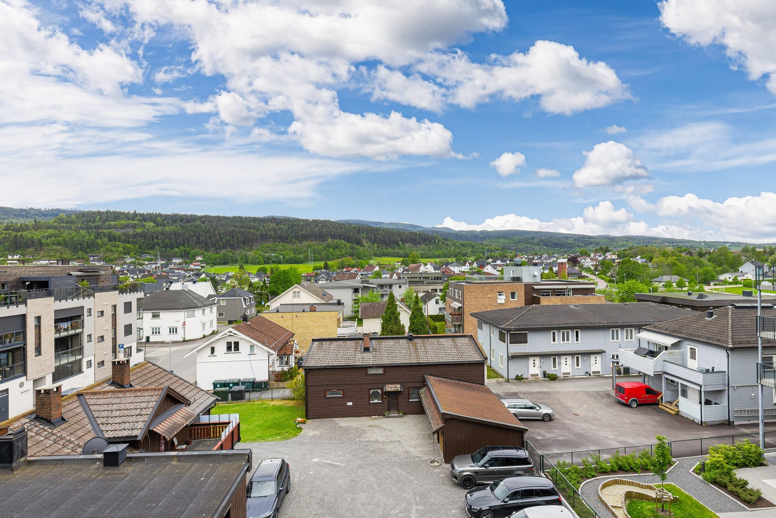 Flott utsikt fra balkongen Galleribilde