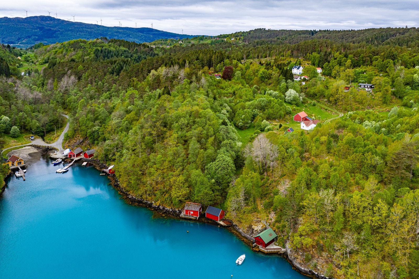 Parsell med bygninger Galleribilde