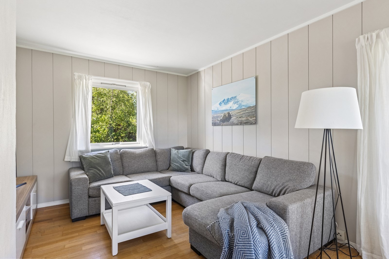 Stuen kan enkelt deles inn i flere soner. Galleribilde