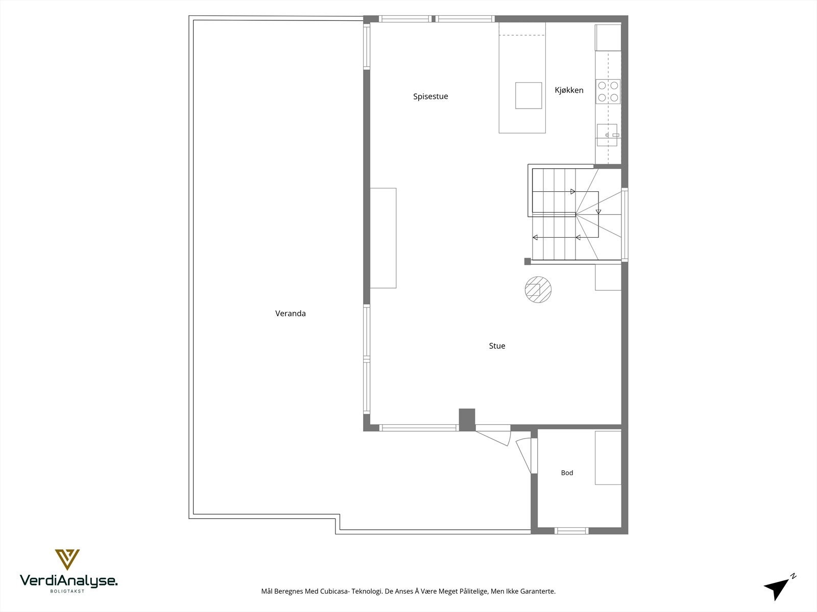 Planløsning over dagens bruk av 2. etg. Galleribilde