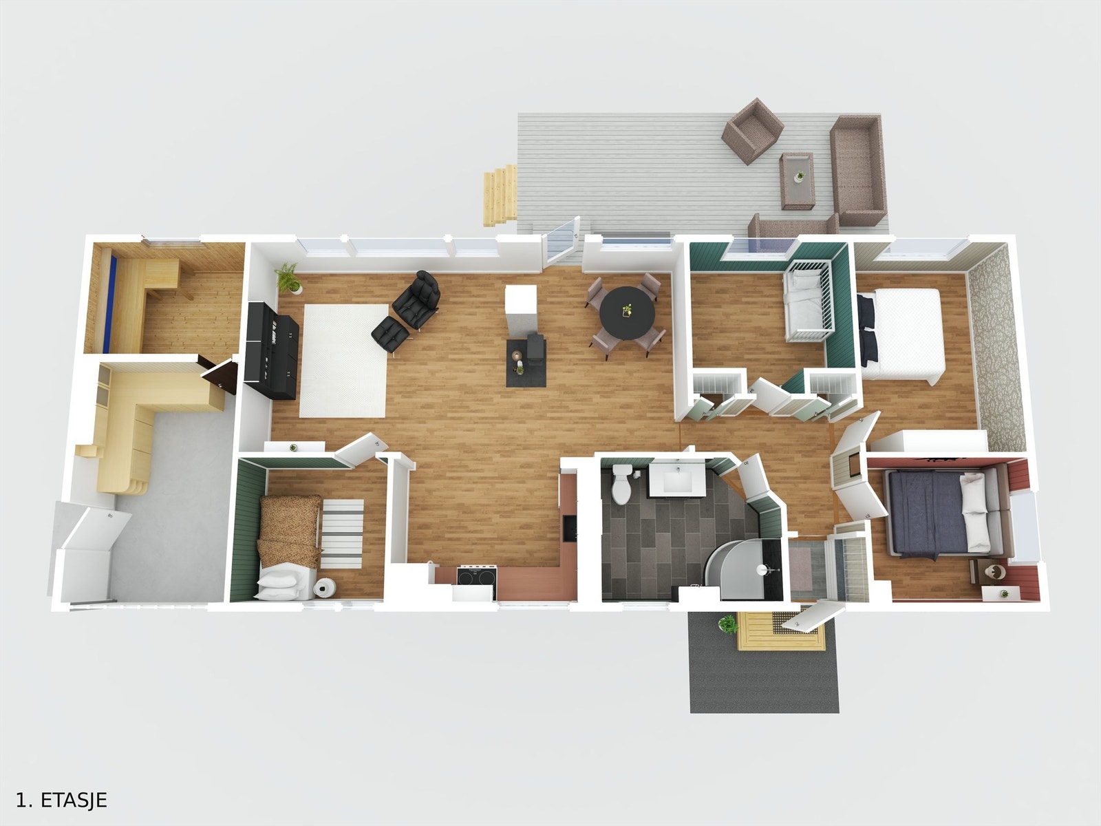 Plantegning 3D Galleribilde