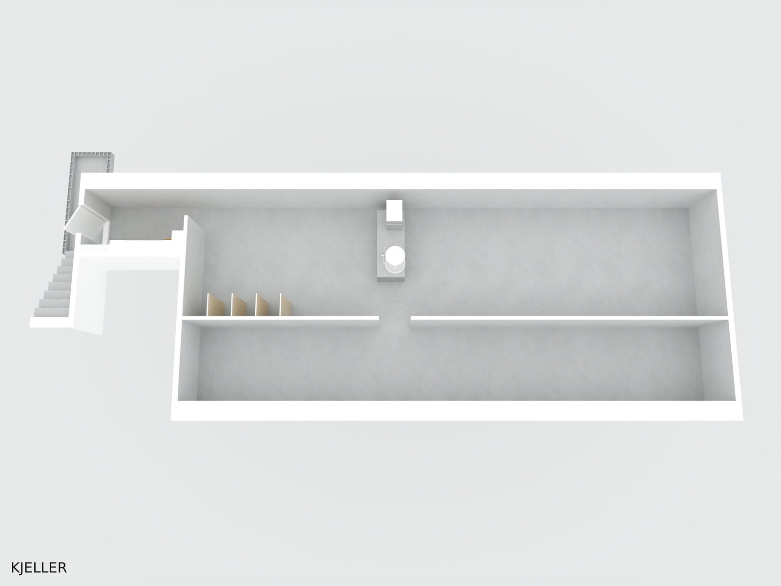 Plantegning kjeller 3D Galleribilde