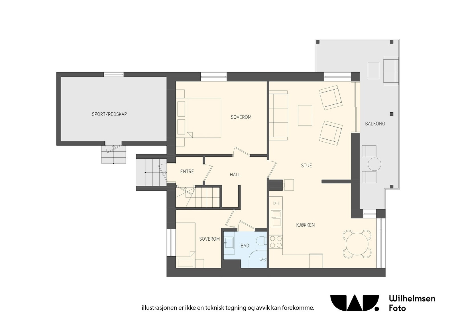 - Plantegning hovedetasje - Galleribilde