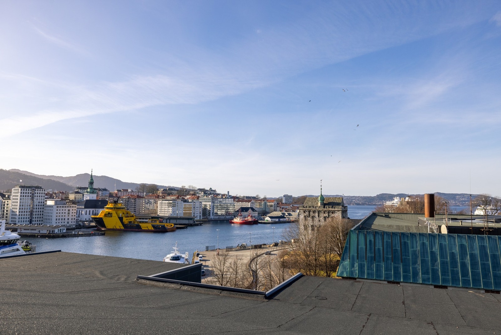 Utsikt fra takterrasse. Galleribilde