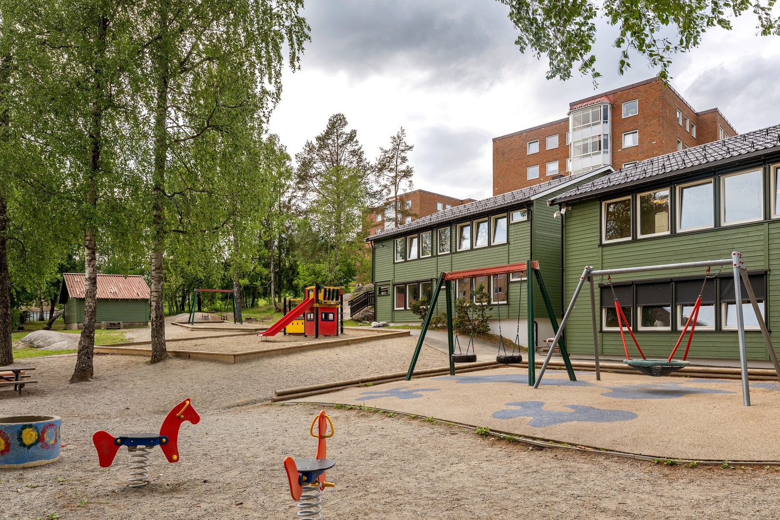 Bilfri adkomst til både barnehage og barneskole. Galleribilde