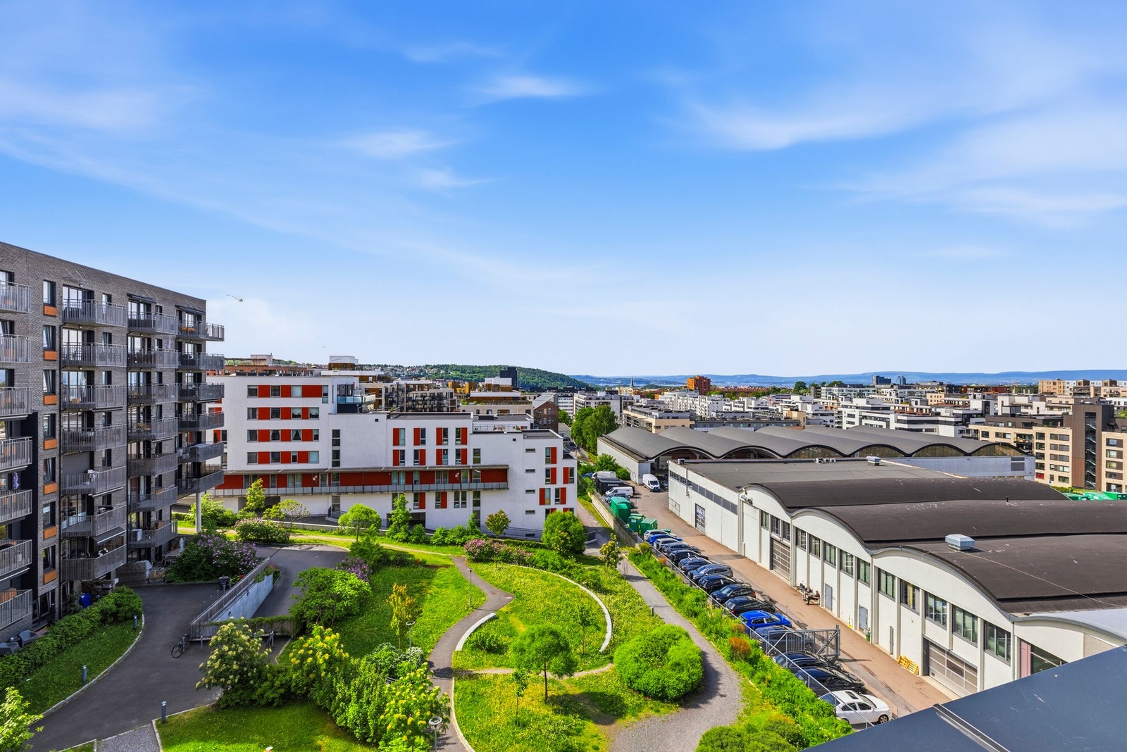 Utsikt fra takterrassen Galleribilde