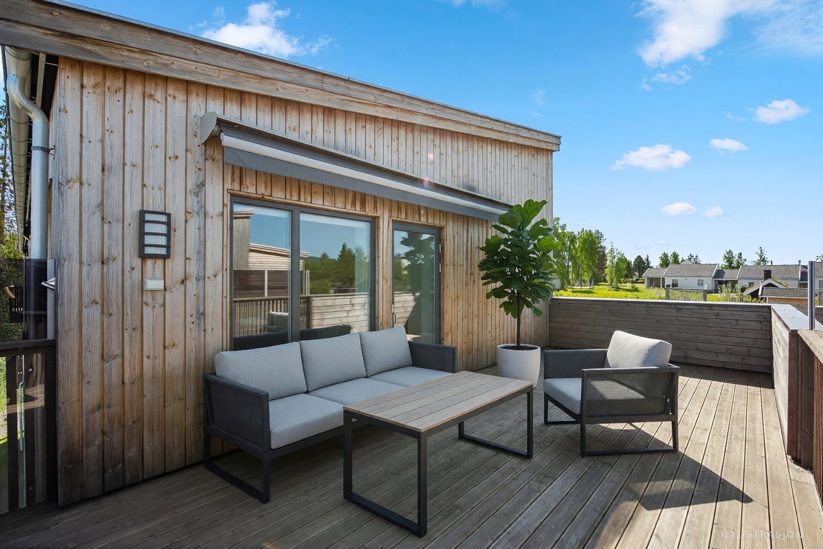 Leiligheten har 2 terrasser på til sammen 34 m², som gir rikelig med uteplass. Galleribilde