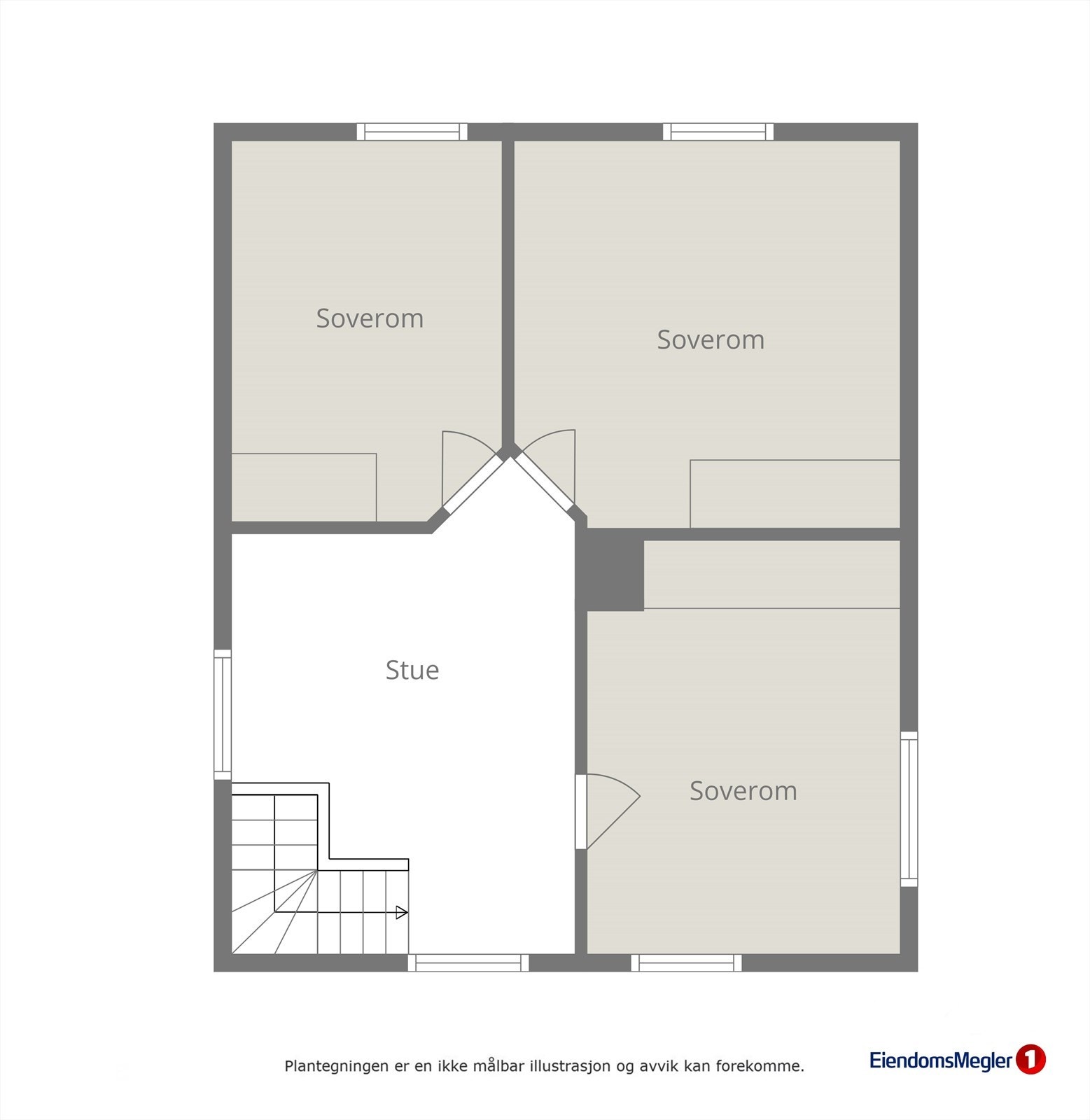 Planløsning loft. Galleribilde