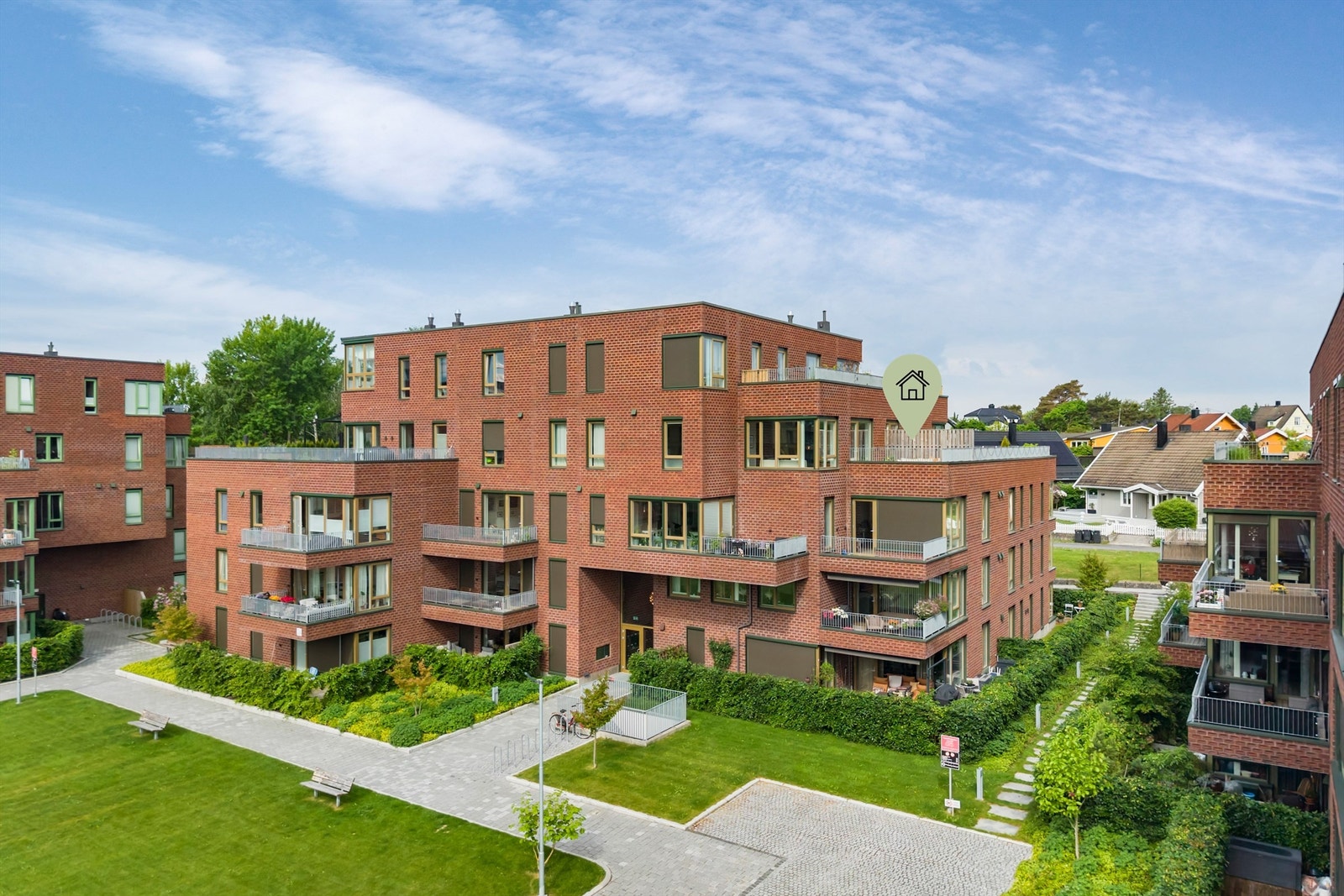Magasinparken er et nyetablert boligområde med moderne arkitektur og opparbeidede fellesarealer. Galleribilde