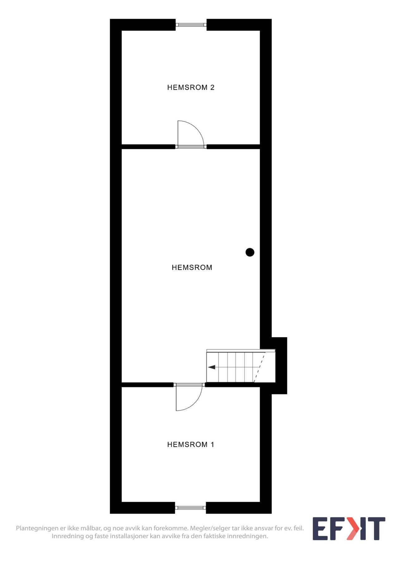 Plantegning hemsetasjen. Galleribilde