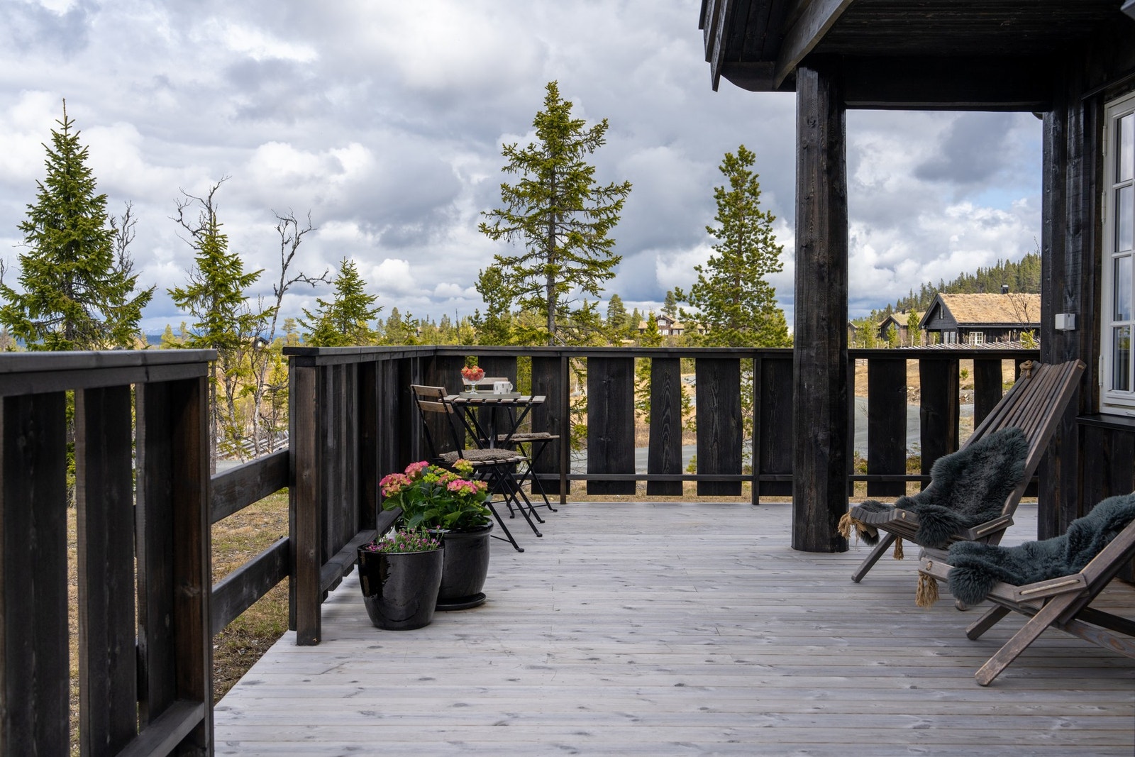 Terrassen er delvis overbygget. Galleribilde