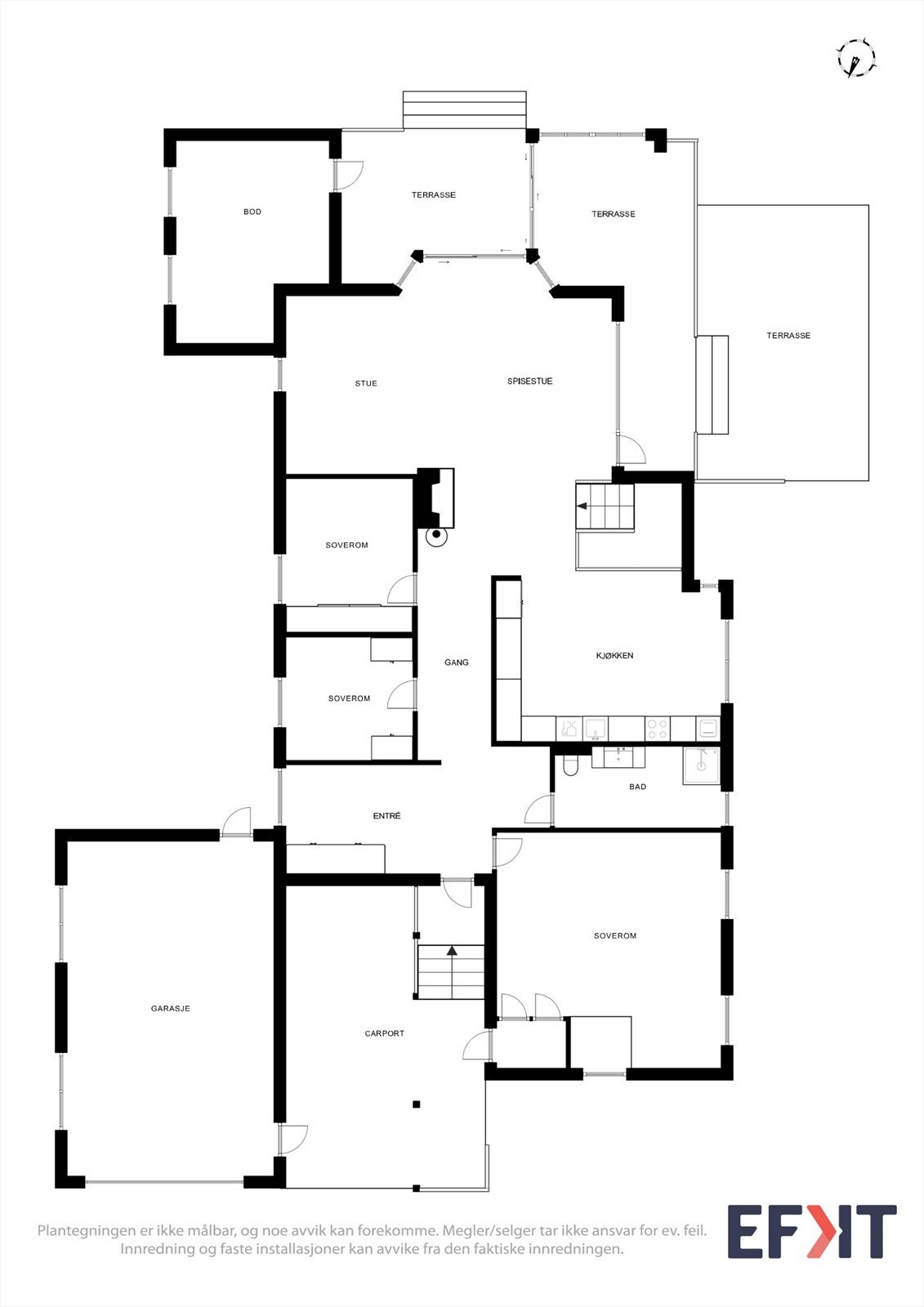 Plantegning hovedetasje. Galleribilde