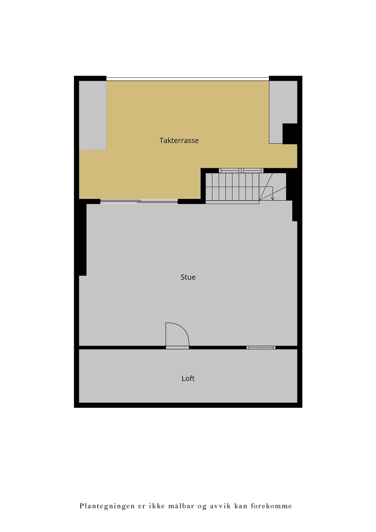 Plantegning loftsetasje. Galleribilde